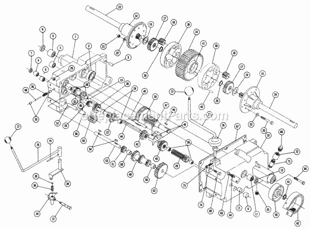 Toro 1267 (1967) Tractor Part List for 5060 Transmission Diagram