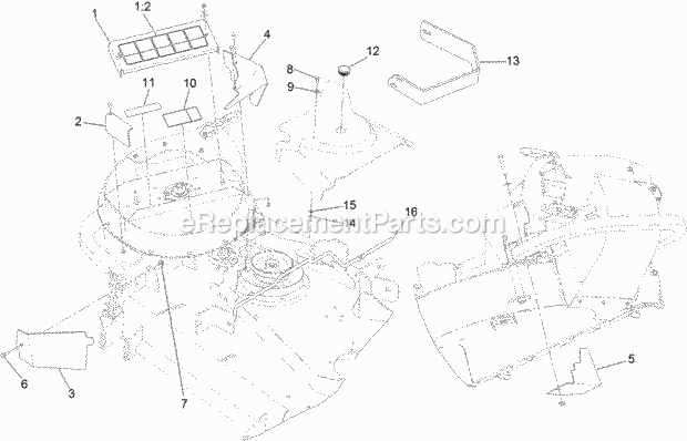 Toro 127-0338 Ce Bagger Compliance Kit, 60in Z Master G3 Mower Ce Bagger Compliance Assembly No. 127-0338 Diagram