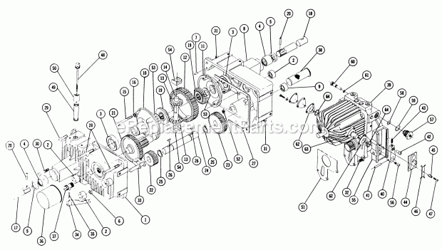 Toro 1276 (1966) Tractor 5054 Transmission Diagram