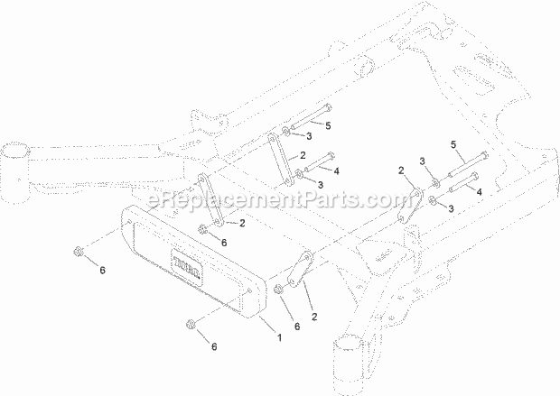 Toro 133-1428 Weight Kit, Grandstand Mower Weight Assembly No. 133-1428 Diagram