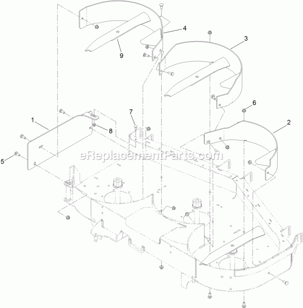 Toro 133-2167 52in Recycler Kit, Titan Hd 2500 Series Riding Mower 52in Recycler Assembly No. 133-2167 Diagram