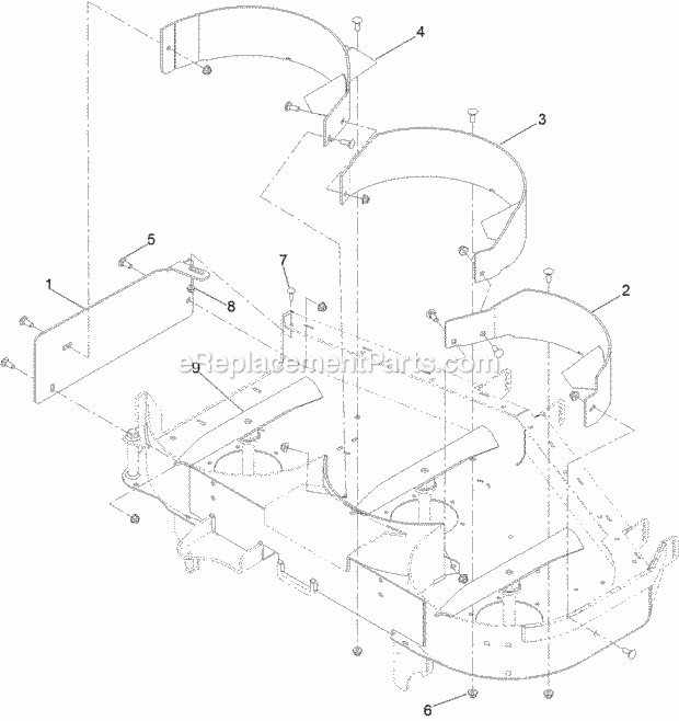 Toro 133-2168 48in Recycler Kit, Titan Hd 2500 Series Riding Mower 48in Recycler Asembly No. 133-2168 Diagram