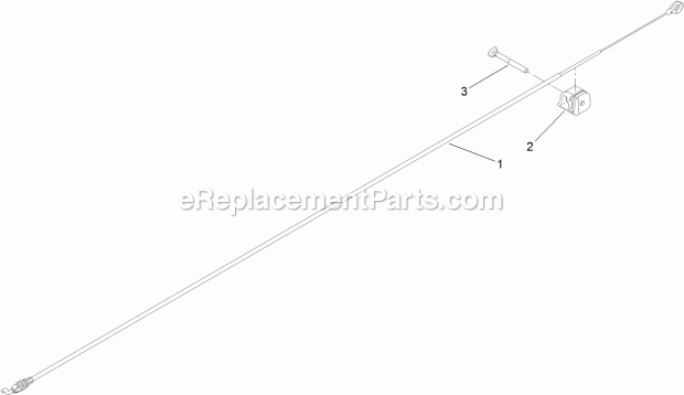 Toro 133-2680 Brake Cable Kit, 21in Heavy-duty Recycler/rear Bagger Lawn Mower Brake Cable Assembly No. 133-2680 Diagram