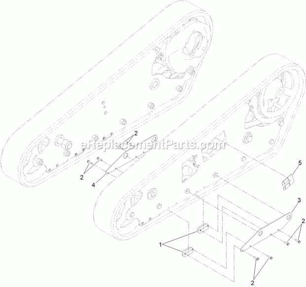 Toro 136-4760 Track Guide Kit, Tx 1000 Compact Tool Carrier Track Guide Assembly No. 136-4760 Diagram
