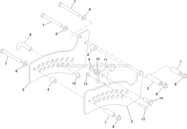 Toro 138-4890 Height Of Cut Latching Kit, s GrandStand Mower Latching Kit Assembly Diagram