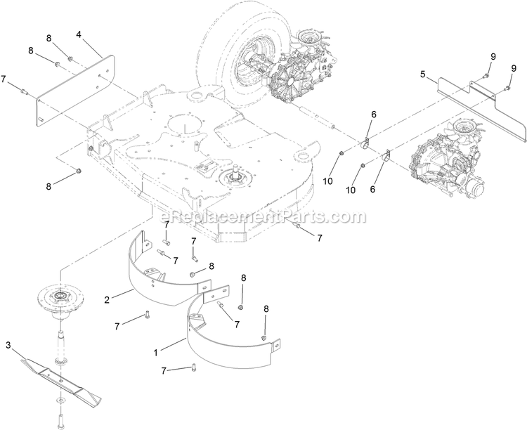 Toro 140-1913 Recycler Kit, Proline With 36in Floating Cutting Unit Walk-Behind Mower Recycler Assembly Diagram