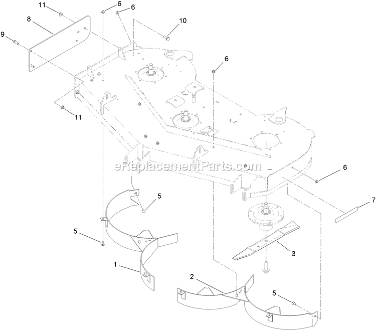 Toro 140-1915 Recycler Kit, Proline With 54in Floating Cutting Unit Walk-Behind Mower Recycler Assembly Diagram