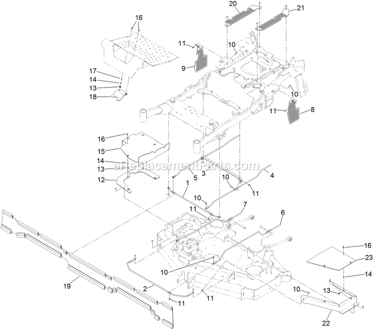 Toro 144-0378 Z Master Professional 7500-D Series, With 60in Rear Discharge Riding Mower Ce Assembly Diagram