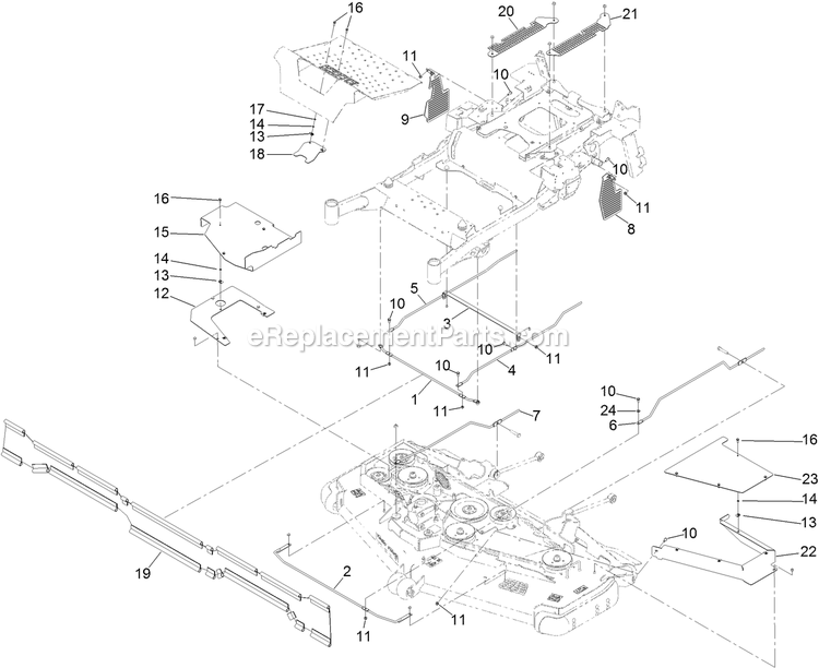 Toro 144-0410 Z Master Professional 7500-D Series, With 72in Rear Discharge Riding Mower Ce Assembly Diagram
