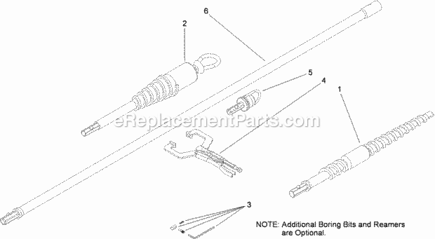 Toro 22421 Rod And Reamer, Compact Utility Loader Rod and Reamer Assembly Diagram