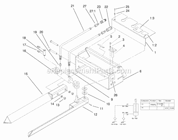 Toro 22438 (220000001-220999999) Tree Forks, Dingo Compact Utility Loader, 2002 Tree Fork Assembly Diagram
