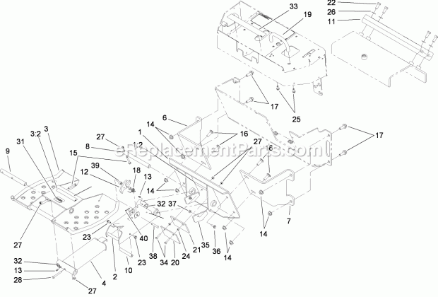 Toro 22476 (316000001-316999999) Tx Platform, Diesel-powered Tx Compact Utility Loader, 2016 Platform Assembly Diagram
