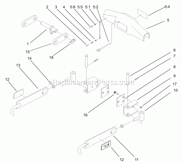 Toro 23161 Backhoe Kit, Dingo Compact Utility Loader Backhoe Kit Assembly Diagram