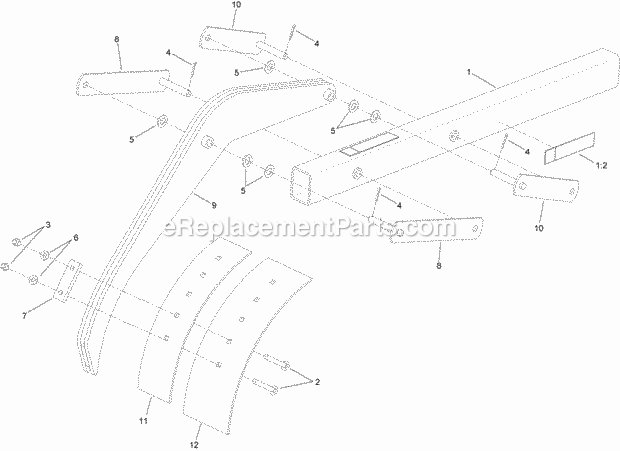 Toro 25465E 4ft Manual Crumber, Rt1200 Trencher 4 Foot Manual Crumbler Assembly Diagram