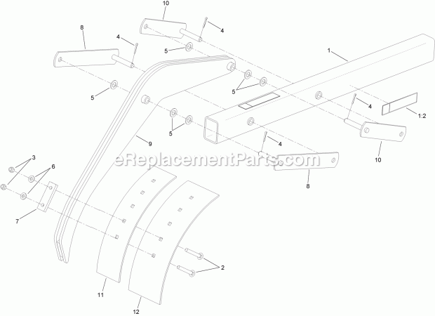 Toro 25465 4ft Manual Crumber, Rt1200 Trencher 4 Foot Manual Crumbler Assembly Diagram