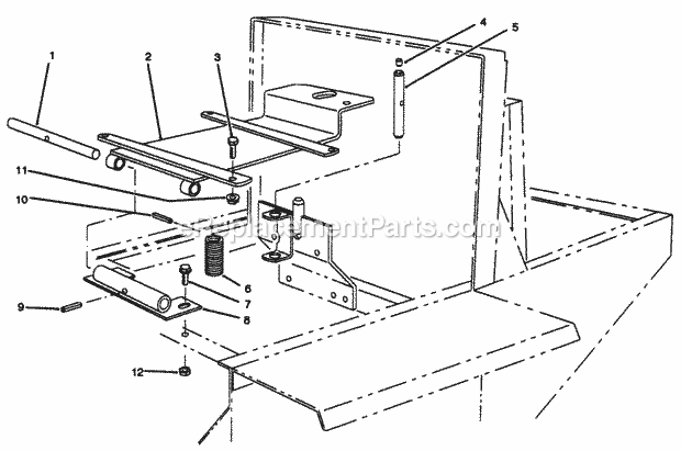 Toro 30745 Deluxe Seat Mounting Kit Seat Support Assembly Diagram