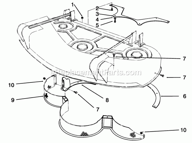 Toro 30752 (39000001-39999999) (1993) Leaf Mulcher Kit, 44-in. Mower 44-in. Mulcher Kit Model No. 30752 (Optional) Diagram