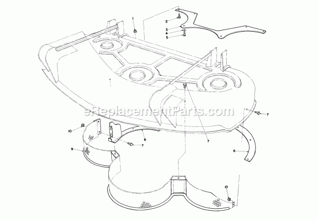 Toro 30752 (6000001-6999999) (1986) Leaf Mulcher Kit, 44-in. Mower Mulcher-44-in. Cutting Deck (Groundmaster 117) Diagram