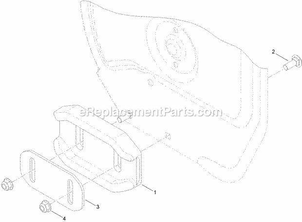 Toro 38211 Non-marking Skid Kit, Power Max Snowthrower Non-Marking Skid Assembly Diagram