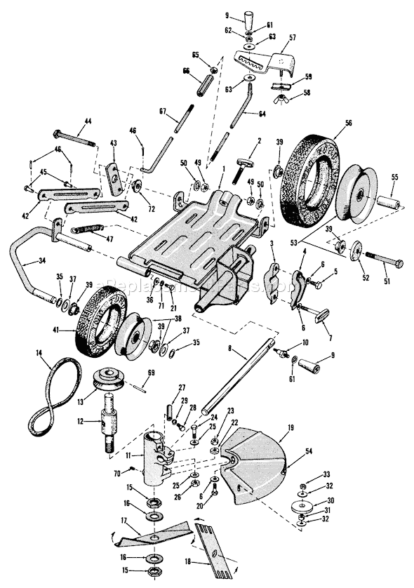 Toro 41213 (0000001-0999999)(1970) Trimmer Page A Diagram