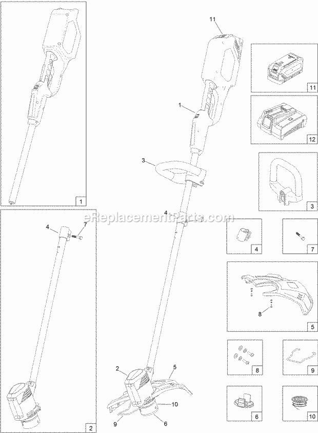 Toro 51020 (314000001-314999999) 13in Cordless Trimmer, 2014 13in Cordless Dual-Line Trimmer Assembly Diagram