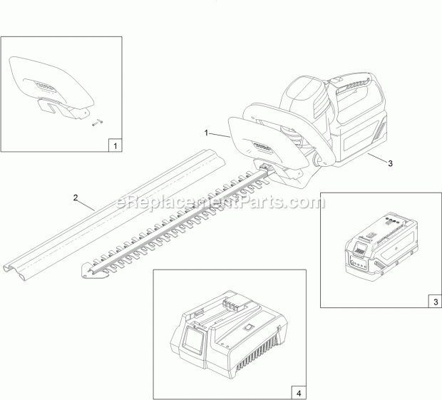 Toro 51022 (314000001-314999999) 24in Cordless Hedge Trimmer, 2014 24in Cordless Hedge Trimmer Assembly Diagram