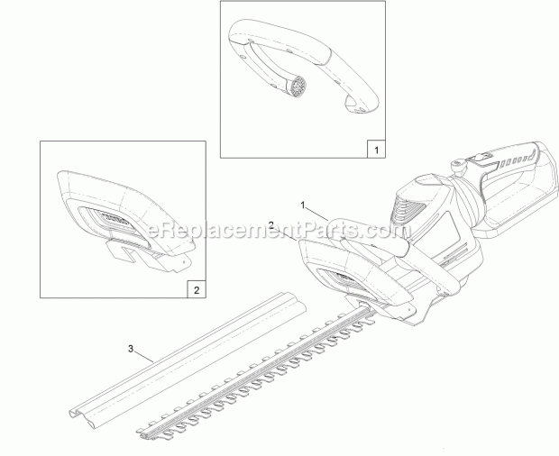 Toro 51494T (317000001-999999999) 22in Cordless Hedge Trimmer 22in Cordless Hedge Trimmer Assembly Diagram