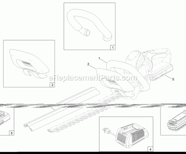 Toro 51496A (316000001-316999999) 24in Cordless Hedge Trimmer 24in Cordless Hedge Trimmer Assembly Diagram