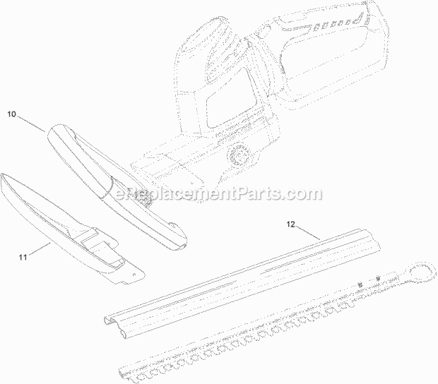 Toro 51496 (311000001 - 311999999) 24in Cordless Hedge Trimmer 24_Inch_Cordless_Hedge_Trimmer_Service_Part_Assembly Diagram