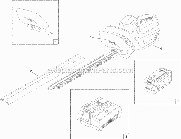 Toro 51498 (314000001-314999999) 24in Cordless Hedge Trimmer, 2014 24in Cordless Hedge Trimmer Assembly Diagram