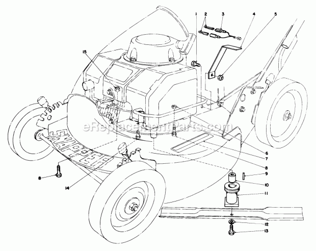 Toro 52-1580 Replacement Engine, 2-cycle Two Cycle Engine Replacement (Snapper 21500 Pc) Diagram
