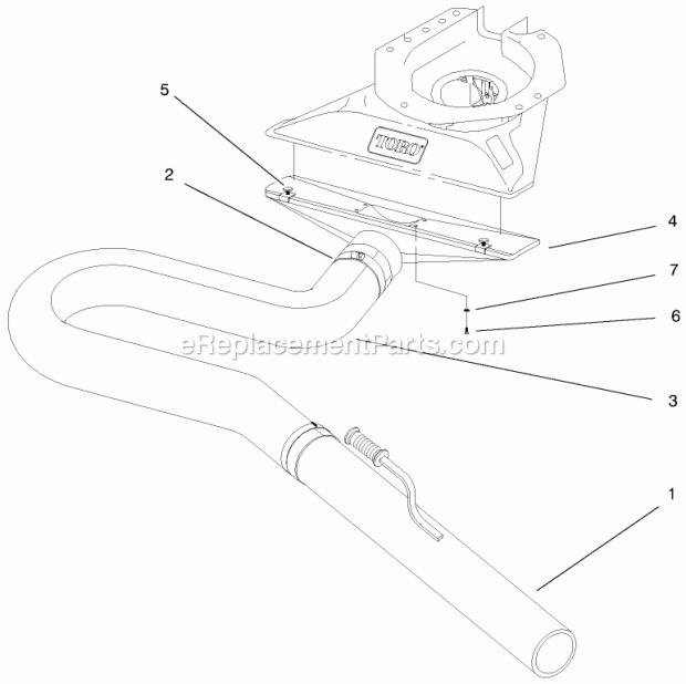 Toro 53085 Vacuum Hose Kit, For 62923, 62924 & 53080 Vacuum Hose Kit Assembly Diagram