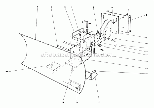 Toro 59051 (3000001-3999999) (1973) Grader Blade, Snowthrower Grader Blade (for All Two-Stage Snowthrowers) Diagram