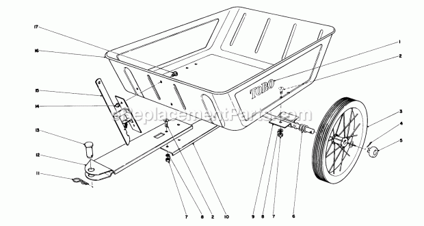 Toro 59070 (2000001-2999999) (1972) Lightweight Cart Cart - Lightweight Diagram