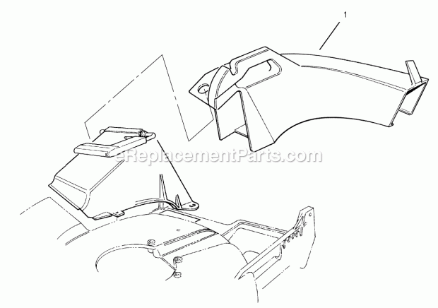 Toro 59113 Side Discharge Chute, 53cm Rear Bagger Chute Assembly Diagram