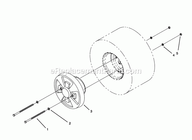 Toro 59159 8-in. Rear Wheel Weights Wheel Weight Assembly Diagram