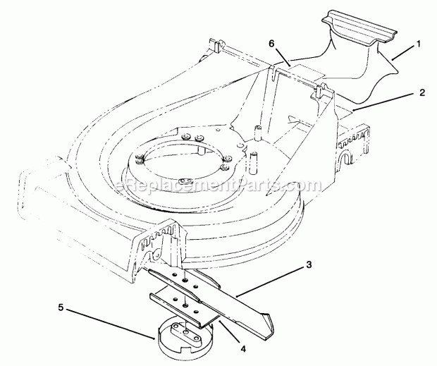 Toro 59181 Mulching Kit, 21-in. Vacupower Lawnmowers Plug & Blade Assembly Diagram
