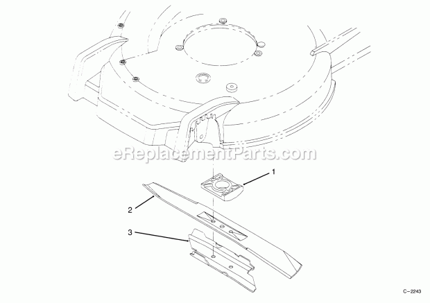 Toro 59201 Blade Update, 21-in. Recycler Mower W/ Blade Brake Clutch Blade Assembly Diagram
