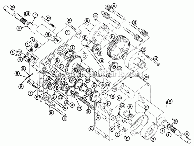 Toro 603 (1963) Tractor Transmission Parts List Diagram