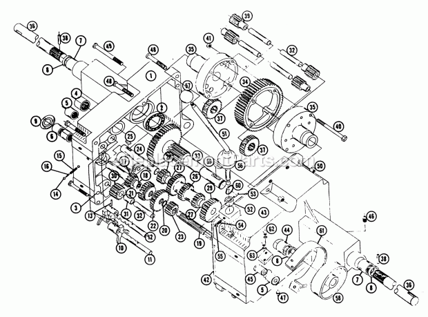 Toro 604 (1964) Tractor Transmission Parts List Diagram