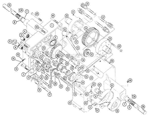 Toro 653 (1963) Lawn Tractor Transmission Parts List Diagram