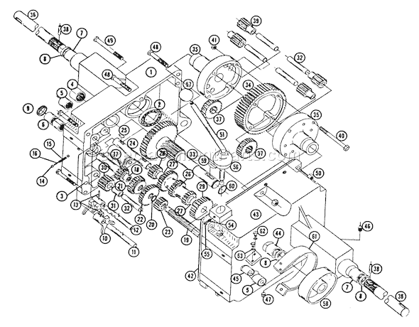 Toro 656 (1966) Lawn Tractor Parts List For 5053 Transmission Diagram