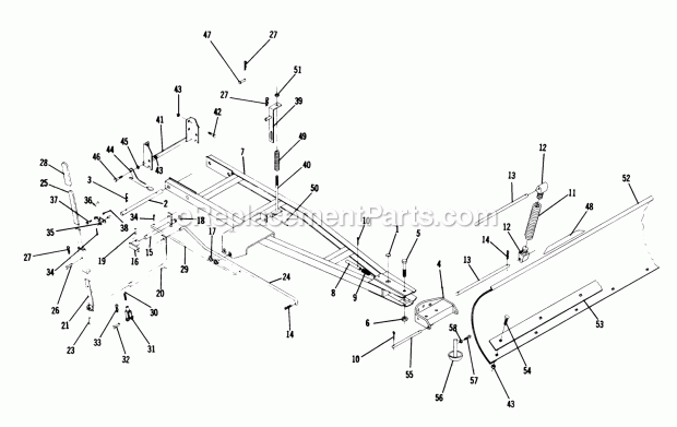 Toro 66-56BA01 (1976) 56-in. Snow/dozer Blade Parts List for 56-in. Dozer Blade Factory Order Number 66-56ba01 Diagram
