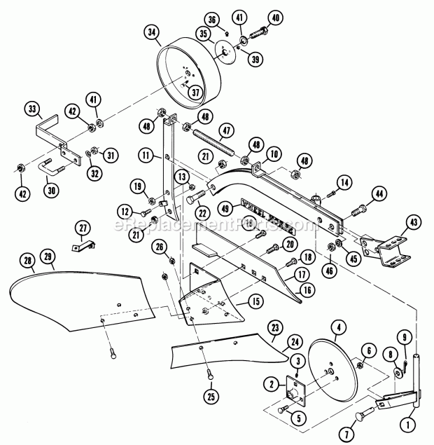 Toro 67-08PL01 (1976) 8-in. Plow Mold Board Plows (12-in.) (Factory Order Numbers 67-12pl01) Diagram