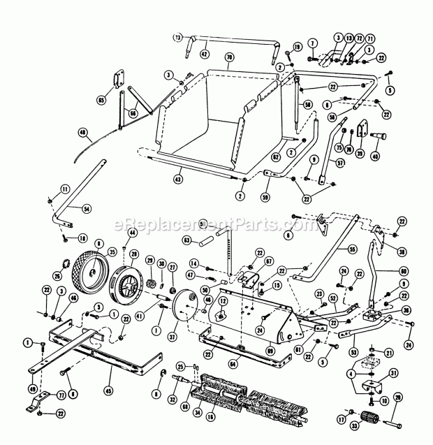 Toro 7-2511 (1971) 31-in. Sweeper Parts List Diagram