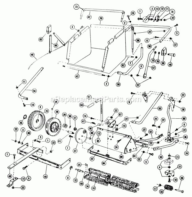 Toro 7-2513 (1975) 31-in. Sweeper Lawn Sweepers (31-in.) (Factory Order Number 67-31sw01) Diagram