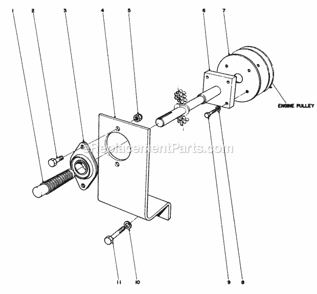 Toro 7-4400 (1971) Pto Kit, Suburban Tractor 55302 And 55402 Power Take Off Kit for Models 55302 and 55402 Diagram