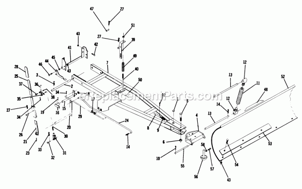 Toro 76-56BA01 (1977) 56-in. Snow/dozer Blade 56-in. Dozer Blade (Factory Order Number 76-56ba01) Diagram
