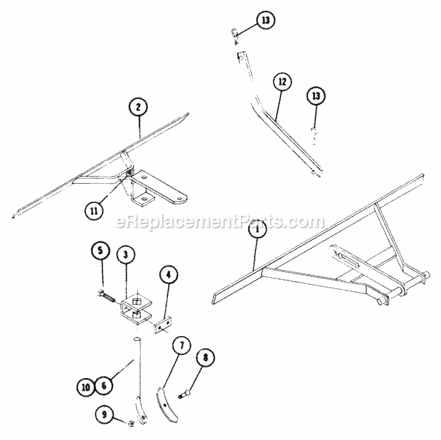 Toro 77-34CM01 (1977) 34-in. Cultivator Parts List for 2 Section Cultivator Factory Order Number 77-34cm01 Diagram