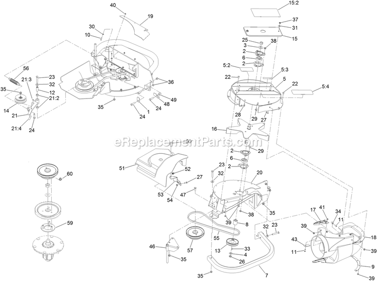 Toro 78583 (400000000-999999999) Blower And Drive Kit, Z Master Professional 7500-D Series Riding Side Discharge Mower Blower And Drive Assembly Diagram